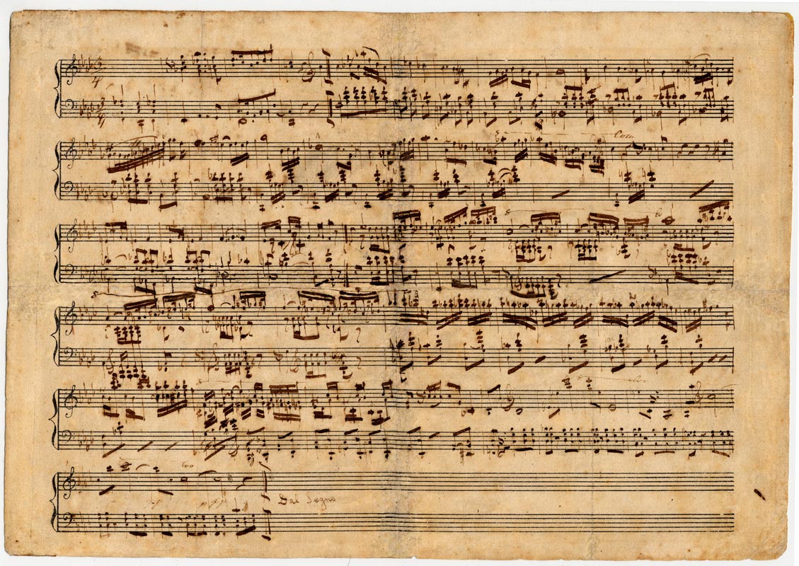 Frédéric Chopin, Manuscript of Polonaise in F minor