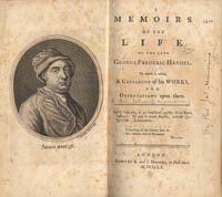 John Mainwaring, Memoirs of the Life of the Late George Frederic Handel