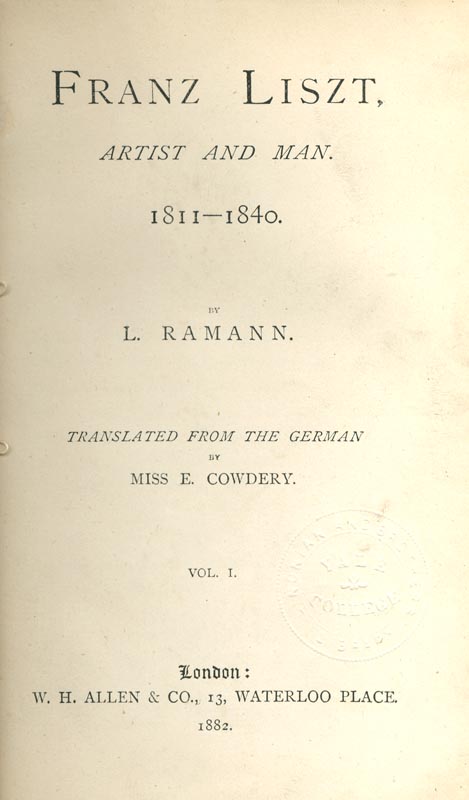 franz liszt artist man ramann