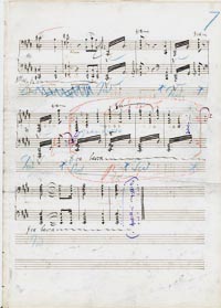 “Sursum corda” from Années de pélerinage, 3e année Copyist’s manuscript with annotations by Liszt, [ca. 1883]