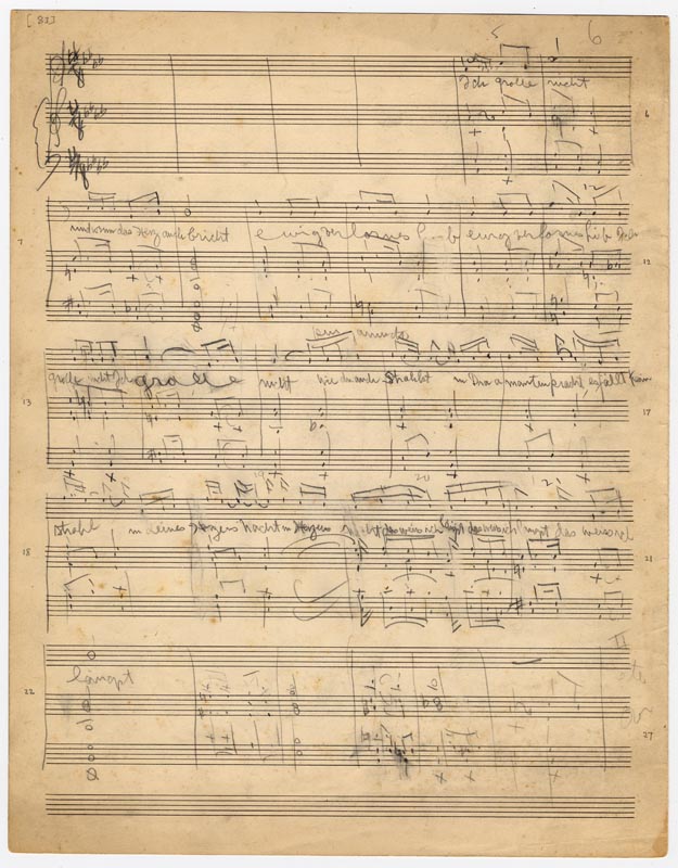 Charles Ives, manuscript of "Ich grolle nicht"